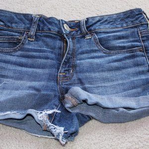 American eagle denim short short